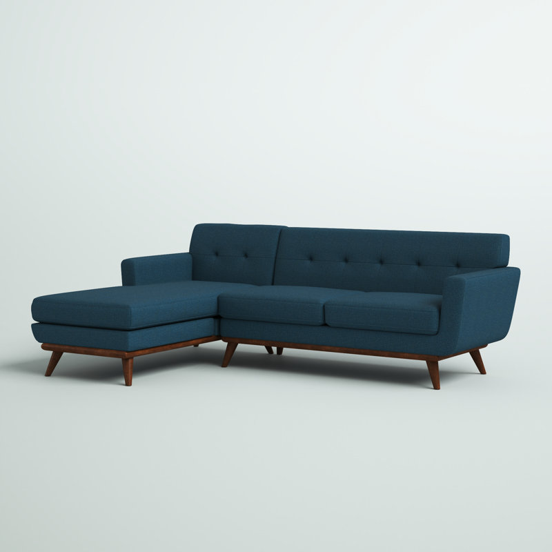 Canapé modulaire en lin Arwilda, Bleu sarcelle foncé