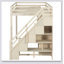 Loft Bed With Storage Staircase,Built-In Dressing Table With Mirror And Drawer, Wardrobe & Cabinets, USB Charging Ports And Lights-1510012733