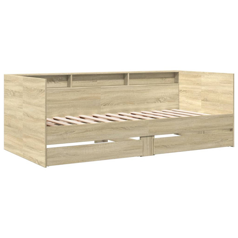 Patrocinio Daybed With Drawers, European Single (90 x 200cm), Natural