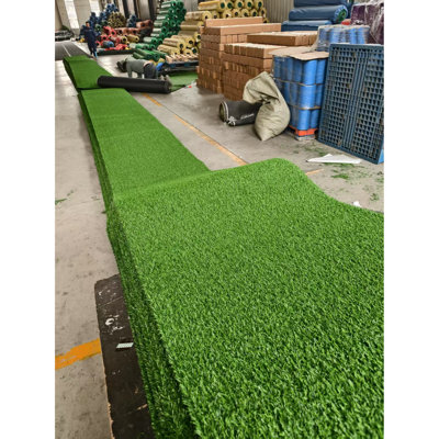 3.28Ft * 16.4Ft Artificial Turf Outdoor Carpet Pet Lawn Professional Dog Mat With Drainage Holes Square For Terrace 3Ft*16Ft Large Polypropylene