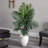 54'' Faux Palm Tree in Stone Planter