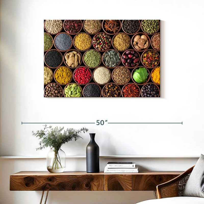Yarlin Colourful Kitchen Spices, 24" H x 36" W