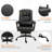 High Back Massage Office Chair With 6 Vibration Points, PU Leather Reclining Computer Chair, Ergonomic Office Chair With Footrest Adjustable Height And Remote, Black