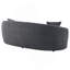 Luxe Dark Grey Upholstered Curved Sofa
