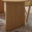 Table de salle à manger ovale en bois massif Burlywood-1673281199