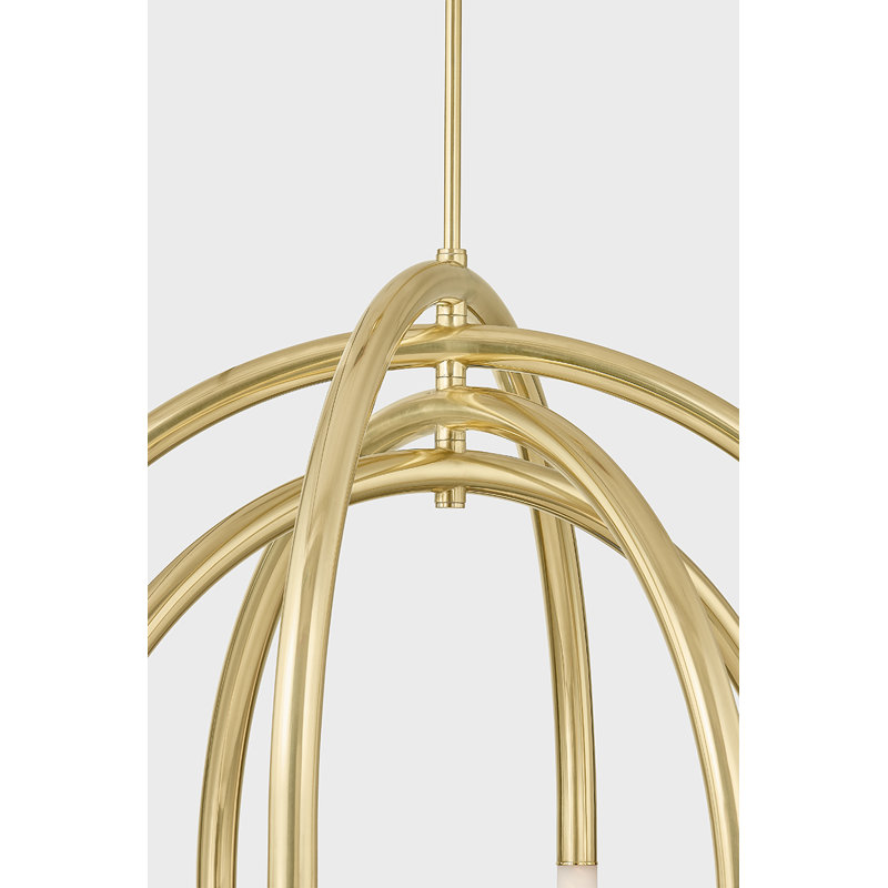 Zeme Dimmable LED Teardrop Chandelier by Noz Nozawa for Corbett Lighting, 100" H x 6" W x 6" D