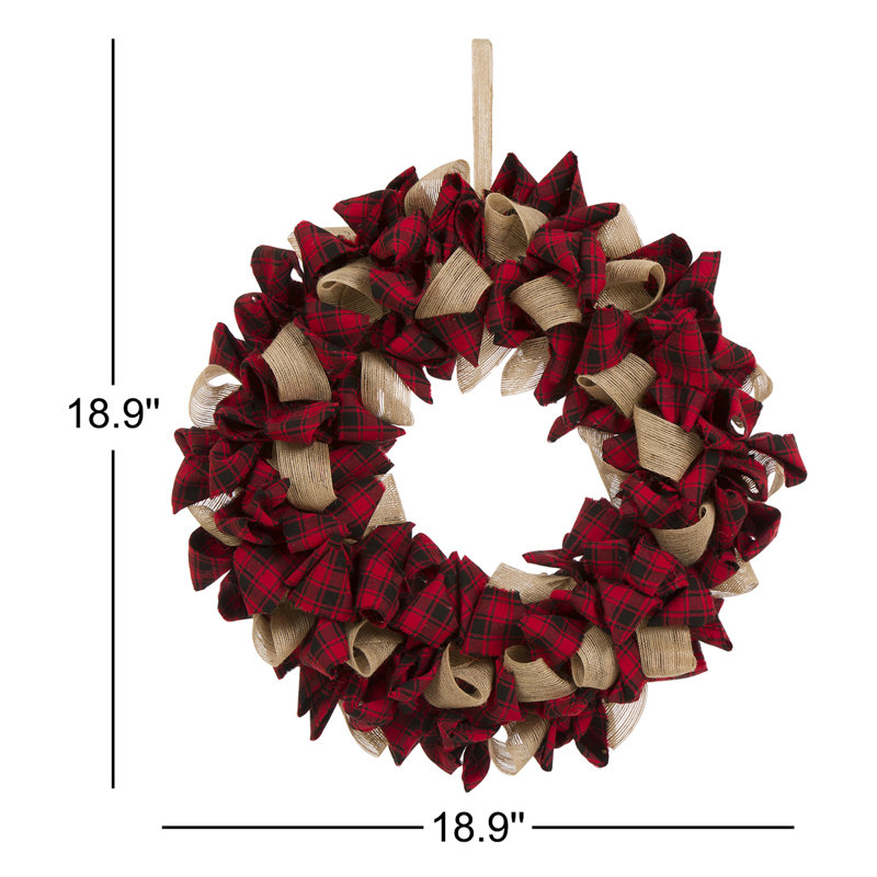 Couronne en tissu écossais 18,9 po