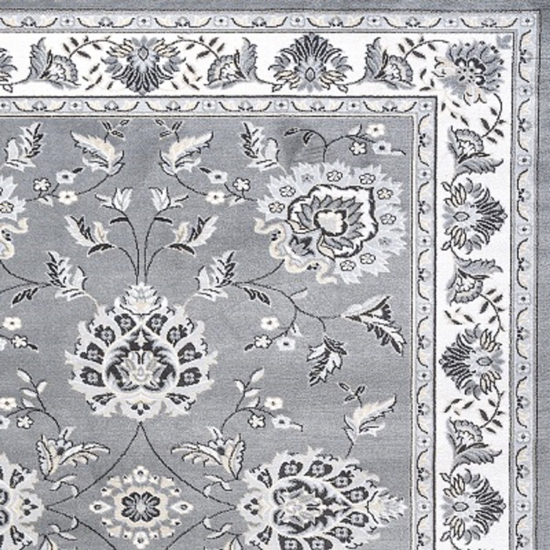 Tapis gris / crème Yeghivart French Cottage, Rectangle 7 pi 8 po x 10 pi