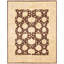Tapis en laine brun/beige 8 pi x 10 pi "one-of-kind" noué la 2010 ushak Antlia