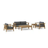 Palermo Outdoor 12 - Piece Teak Conversation Set