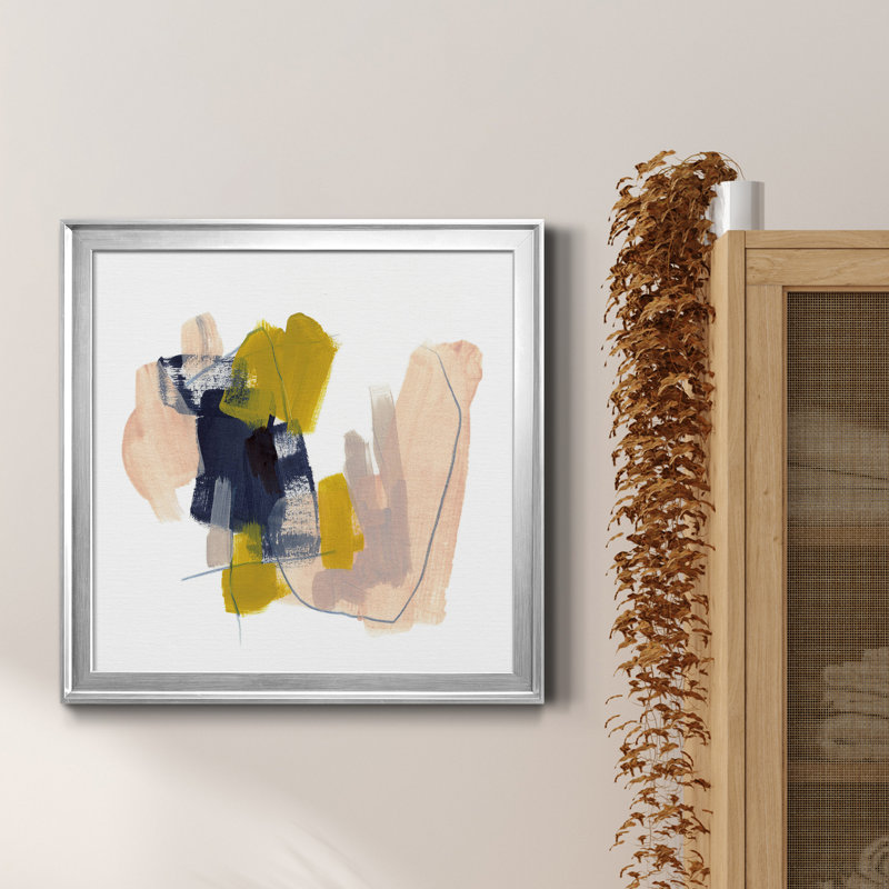 «Mosaic Boundary I-Premium», toile encadrée - prête à être accrochée, H 34,5 po x l 34,5 po x P 1,5 po, Cadre argenté