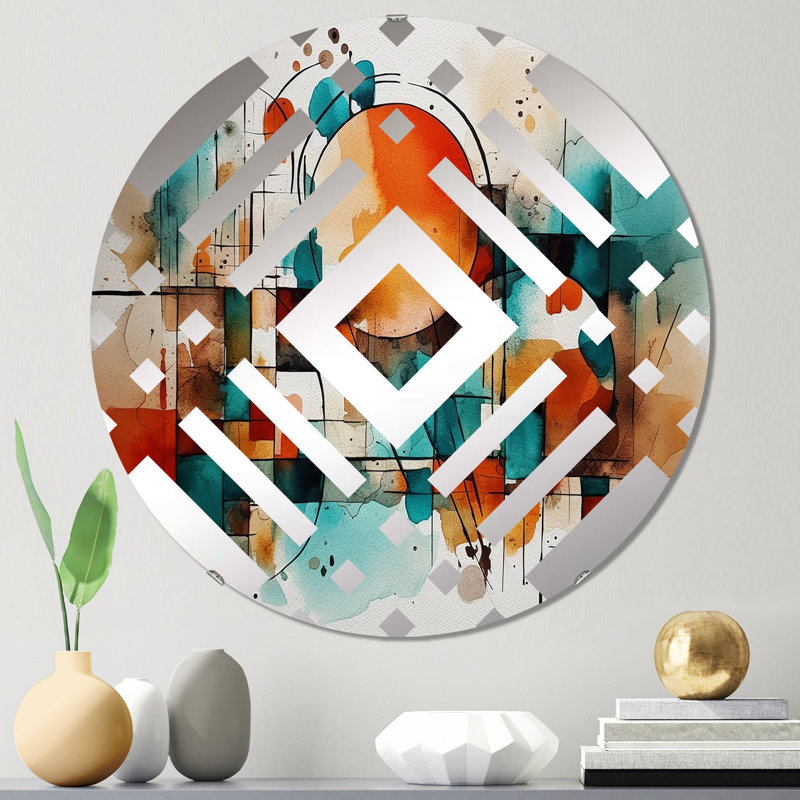 Baha - Miroir décoratif diamant, 23,6 po x 23,6 po