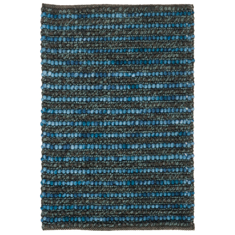 Ferrera Striped Handwoven Dark Blue Rug