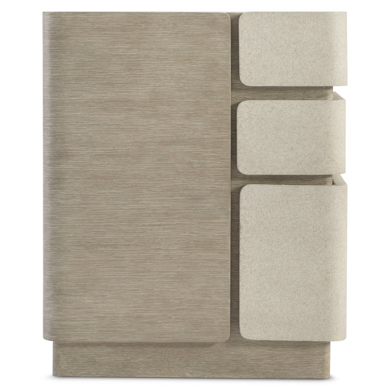 Gray Wood Transitional Writing Desk with Three Drawers