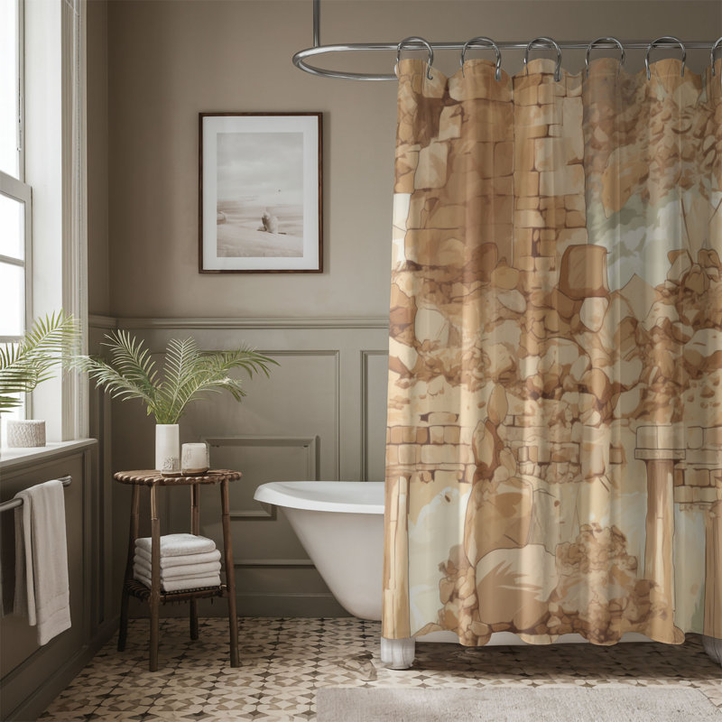 Ibai Shower Curtain, 74"H x 71"W