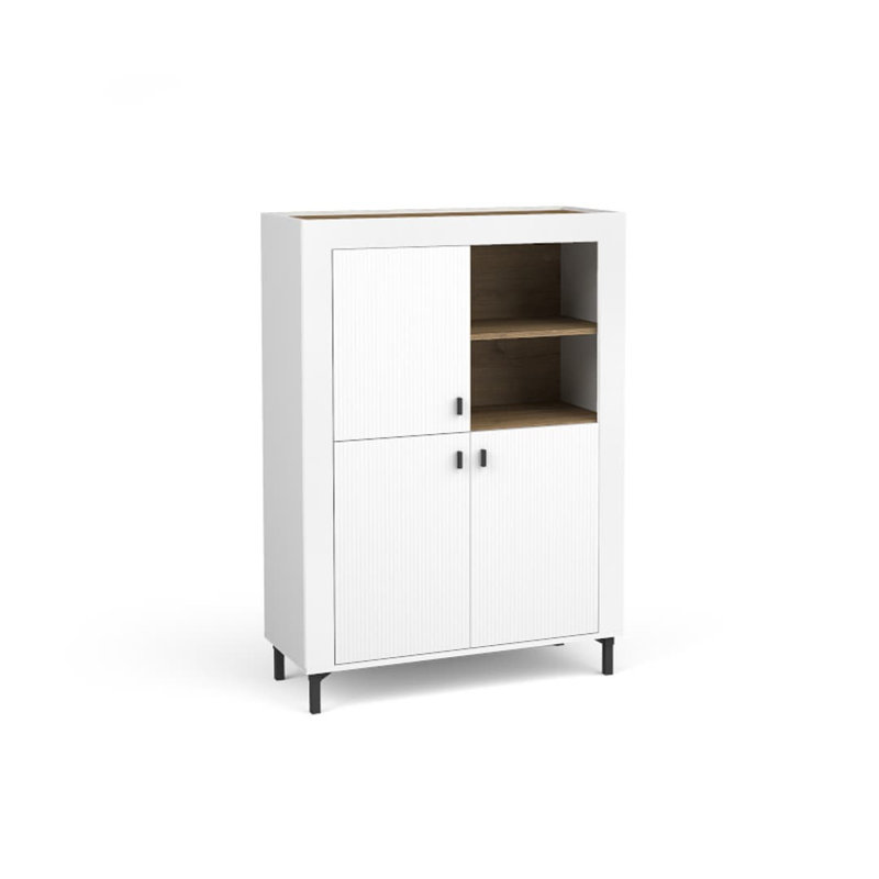 Okamoto 136cm Sideboard, White/Oak