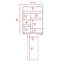 Bureau rectangulaire pliable blanc-130219564