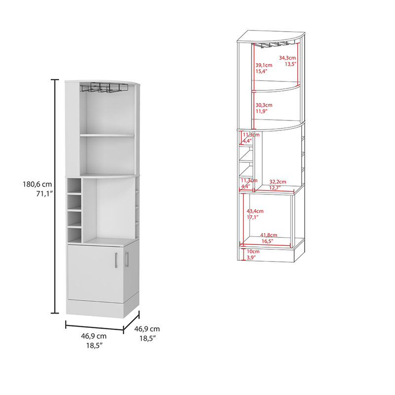 Armoire de coin Syrah - blanc, armoire, Blanc