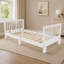 Lit Montessori en bois pour une personne avec barrières de sécurité, convertible en lit plateforme 3 en 1-2119008774-2119008775