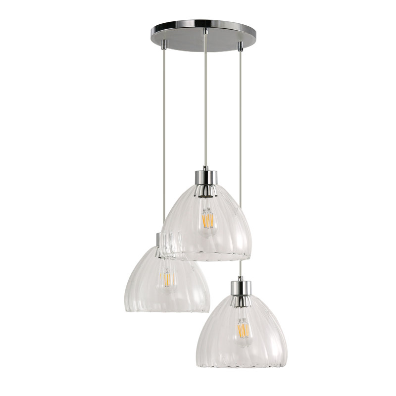 Luminaire suspendu 3 lumières Caspin