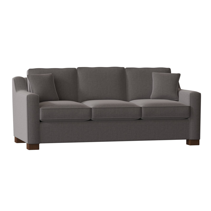 Aceyon Upholstered 79'' Reclining Sofa, Walnut, Entice Mist