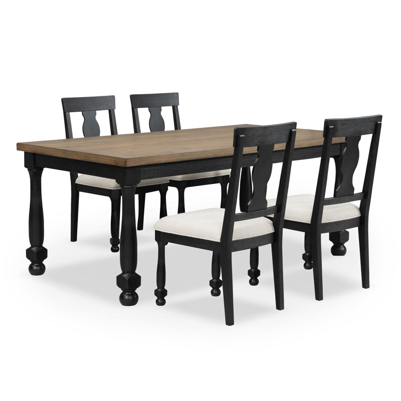 Ensemble de table de salle à manger Acadian, Ensemble de cinq pièces : table, quatre chaises