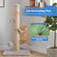 Métal de grattage pour chat 22 pouces Métal de montage Grattoir en sisal naturel avec grattoir et base en bois-2105478718-2104593737