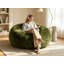 Pouf rond vert ciel étoilé de 120 cm, peluche douce en fausse fourrure avec fil lurex argenté, garni de mousse, canapé relaxant pour chambre ou dortoir-832307182