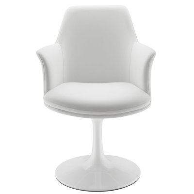 Fauteuil pivotant en cuir Lippa