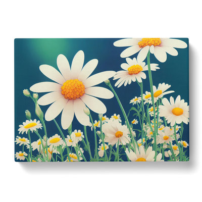 Marvellous Daisy Flowers - Wrapped Canvas Print