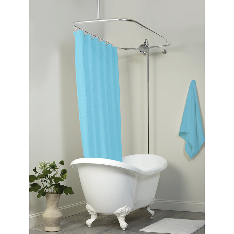 70.57'' D-Shaped Shower Curtain Rod, Chrome