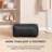Florence 10" Black Footrest Upholstered Pouf Ottoman-116422364
