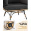 Fauteuil surdimensionné pivotant à 360 ° avec structure en acier et 4 coussins-1456834851