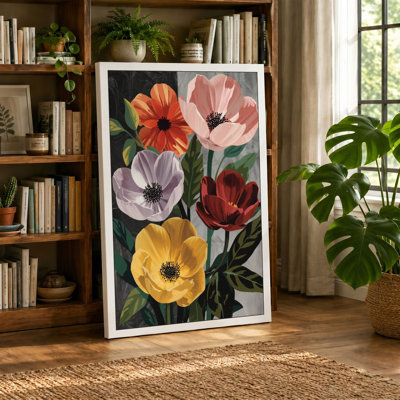 Five Blooms Botanical - Wrapped Canvas