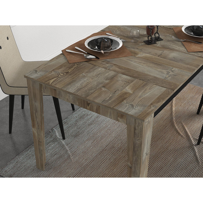 Arnfinn 57" 6 Persons Dining Table, Khaki