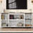 63" Farmhouse TV Stand for 65" TVs, Entertainment Center with Adjustable Shelves & Cabinet Doors for Living Room-172099990-177695435