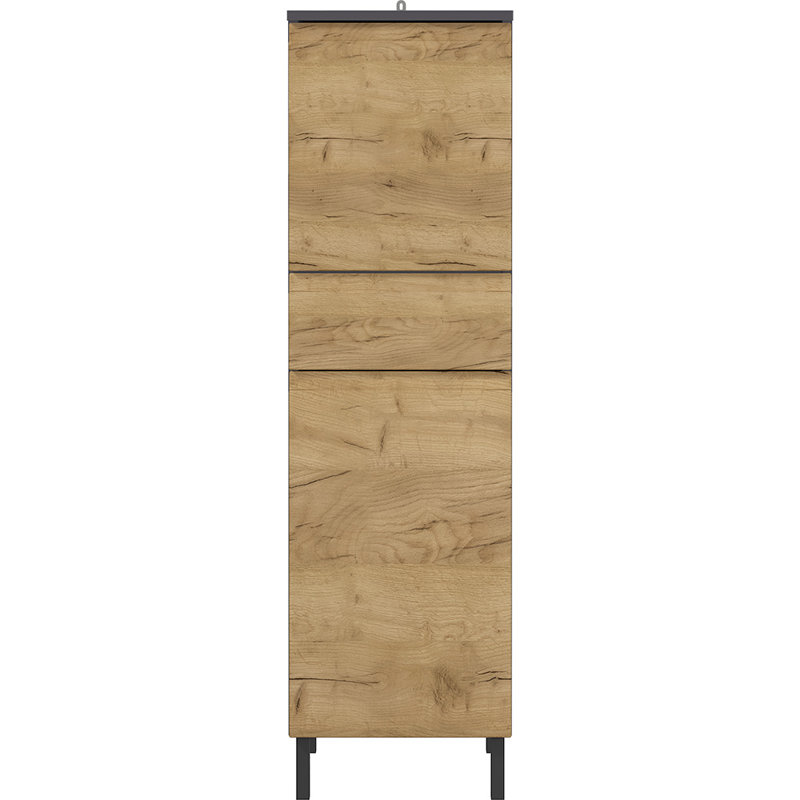 Musson Freestanding Bathroom Cabinet, Graphite/Grandson Oak