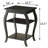 Black 2-Shelf End Table