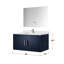 Meuble-lavabo bleu marine 36 po X 22 avec comptoir en marbre de culture, robinet et miroir à DEL-1675390346