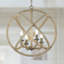 Lustre globe en acier de 23 po Haney