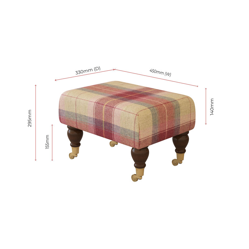 Manufactured Wood Accent Stool, Mahogany
