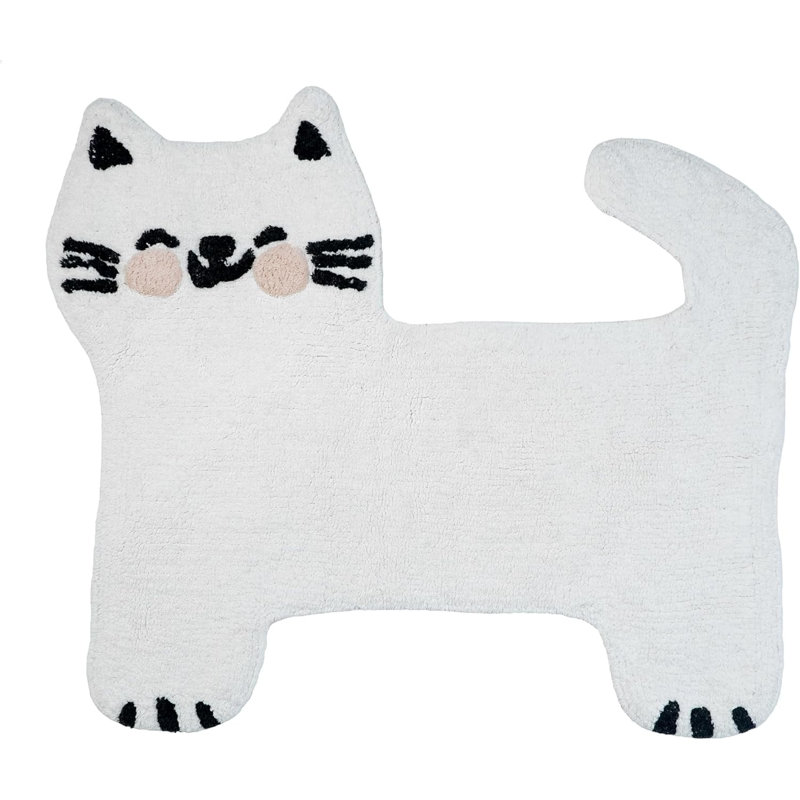 Tapis noir et blanc pour chat 2 'x 3'