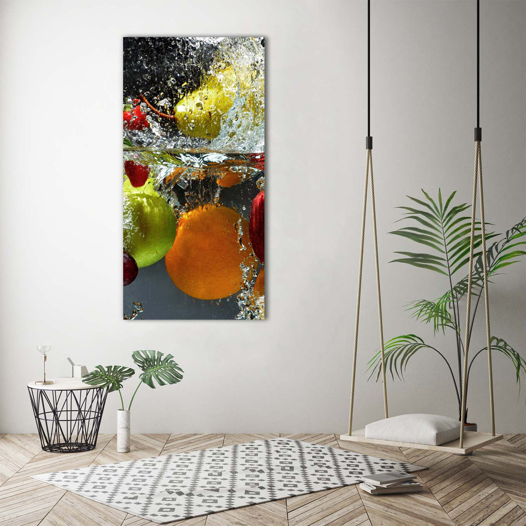 Fruit Under Water - Wrapped Canvas Print
