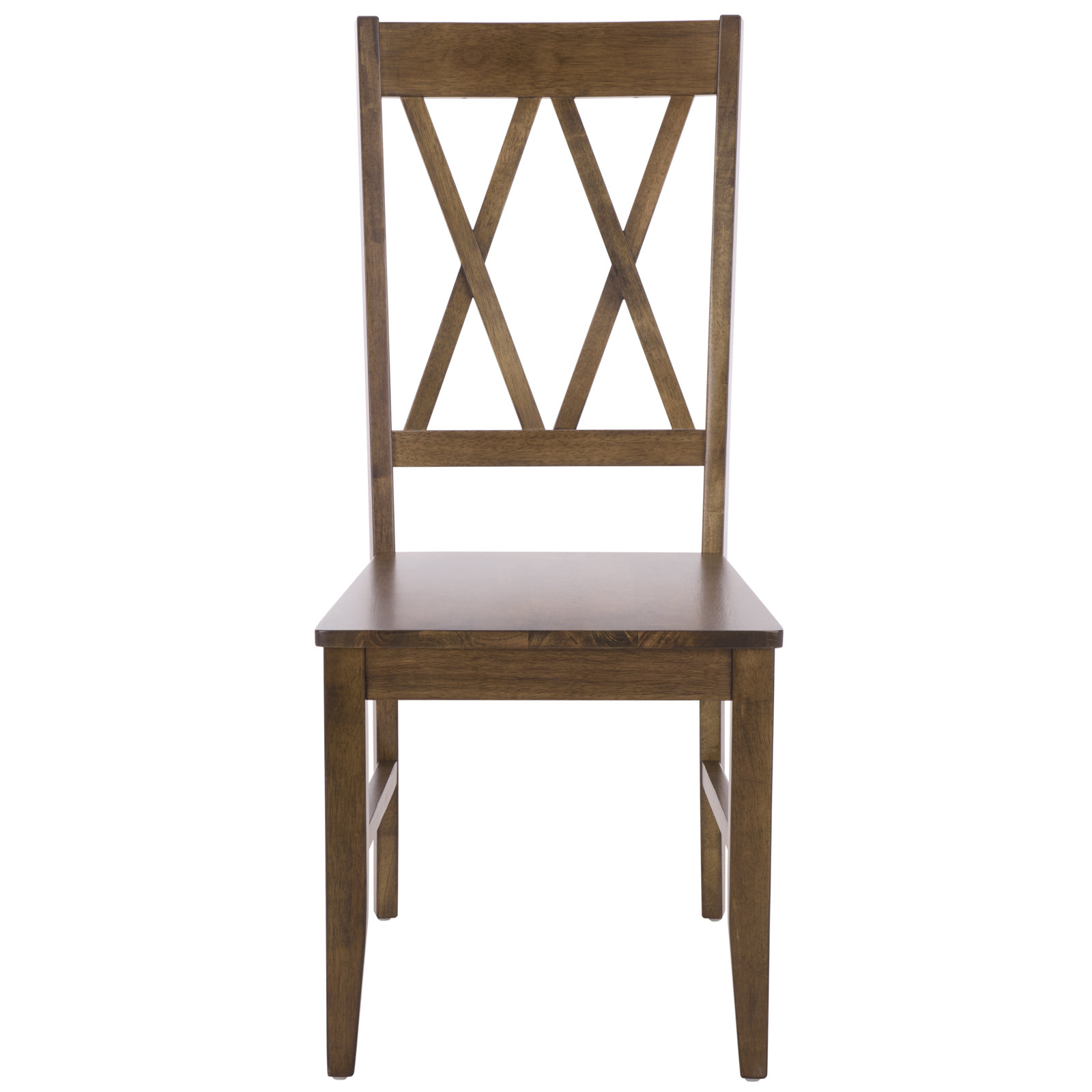 Yelena Double X-Back Side Chair, Dark Oak