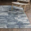 Tapis bleu / ivoire à motif abstrait texturé Michalski-1180921058