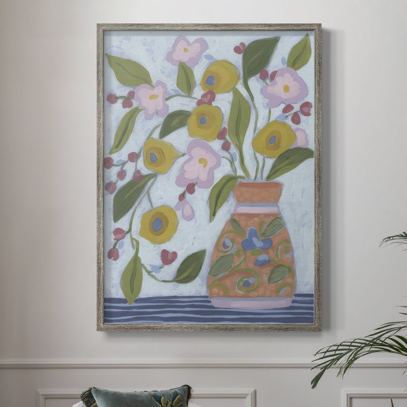 Bouquet Vibes II Framed Print - Solid Wood, 15" H x 12" W