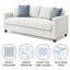 Canapé-lit escamotable Jibria 87 po avec coussins, recouvert d'un tissu bouclé confortable