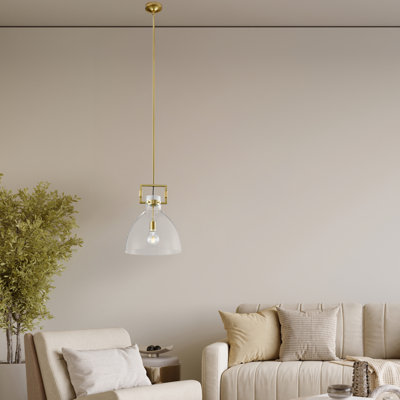 Luminaire suspendu simple en or 1 lumière Pualani
