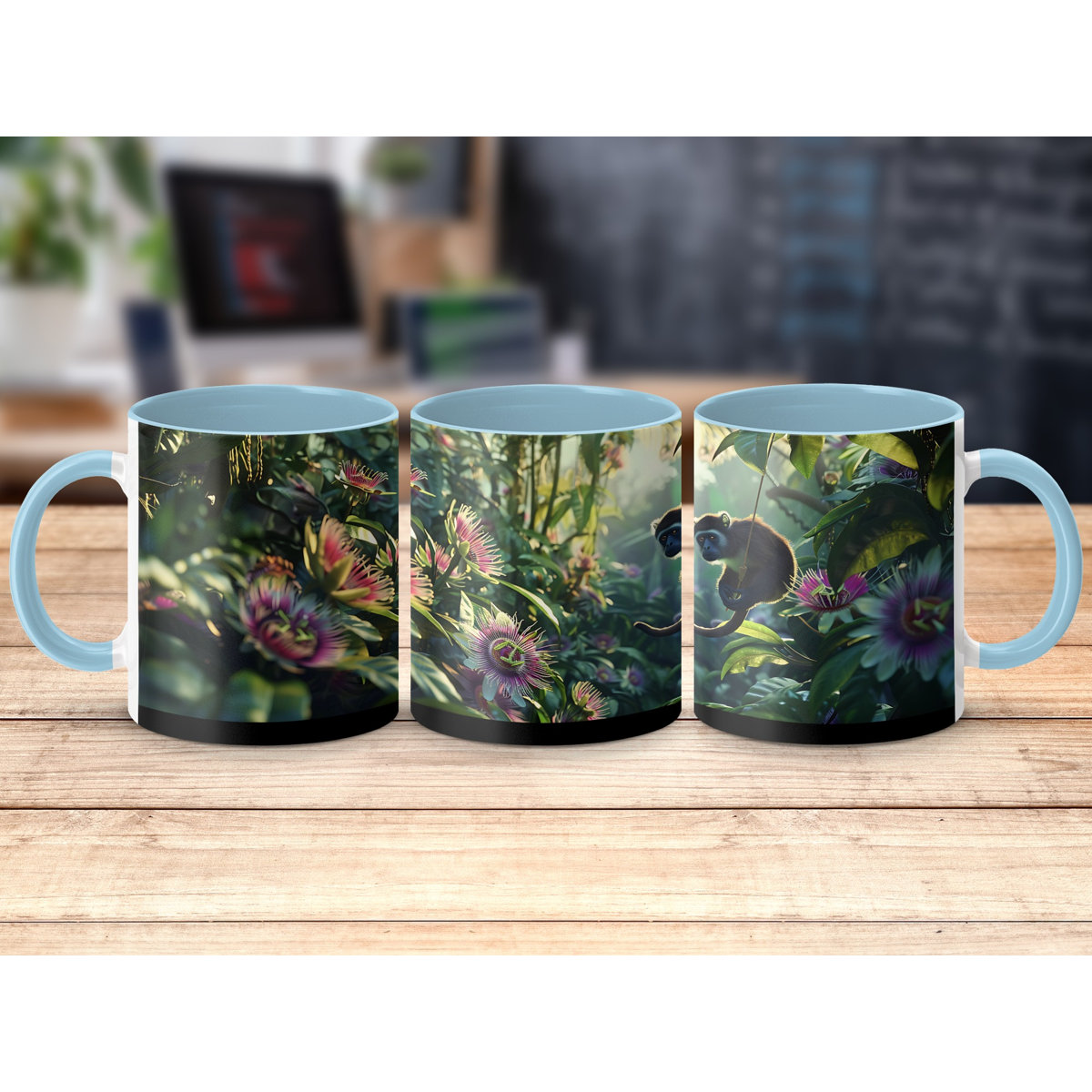East Urban Home Set of 2 Realistic Animal Design 11oz Accent Mugs ...
