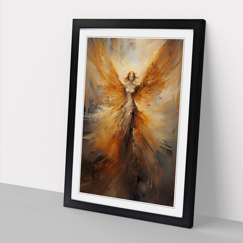 Angel Abstract No.3 - Framed Print, Black, 34cm H x 25cm W x 2cm D